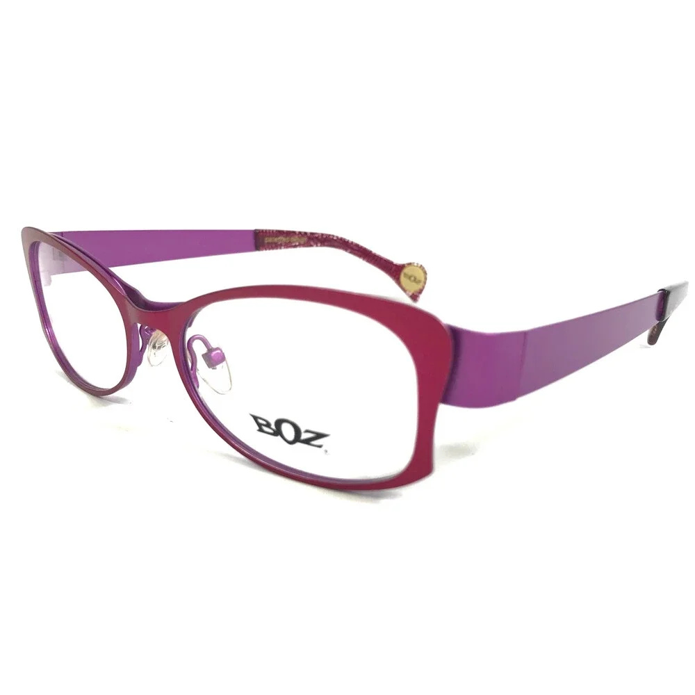 BOZ Eyeglasses Frames WENDY 8482 Pink Purple Matte Cat Eye Full Rim 52-16.5-135